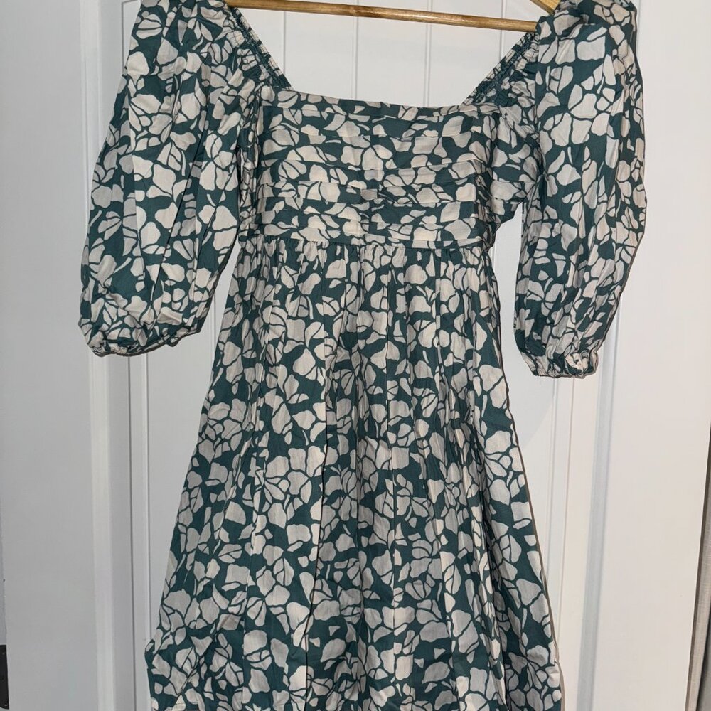 A&F Emerson Ruched Puff Sleeve Dress